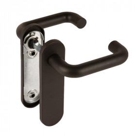 Ручка дверная FUARO FP.DH172.0433 W/CYL HOLE NE (9x140) без отверстий под ЦМ BL-24 черный