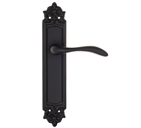 Дверная ручка на планке Fratelli Cattini LUCCIA PL96-NM матовый черный