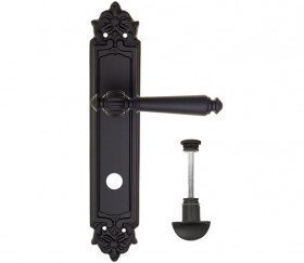 Дверная ручка на планке Fratelli Cattini MARANI WC-2 PL96-NM матовый черный