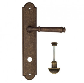 Дверная ручка на планке Fratelli Cattini FARFALLA WC-2 PL257-BA античная бронза