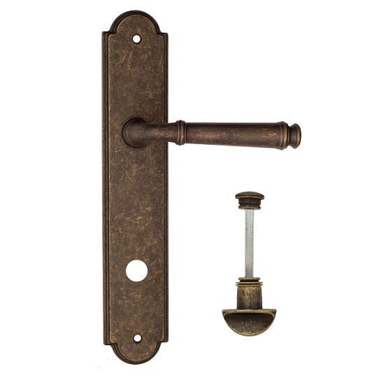 Дверная ручка на планке Fratelli Cattini FARFALLA WC-2 PL257-BA античная бронза