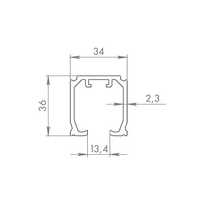 Верхняя направляющая ARMADILLO SLD.Comfort-PRO/3000 track AL алюминий