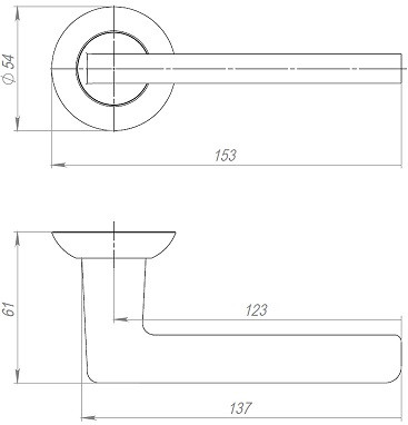 Ручка дверная AJAX R.JR54.IND TESTA BL-24 черный белая коробка