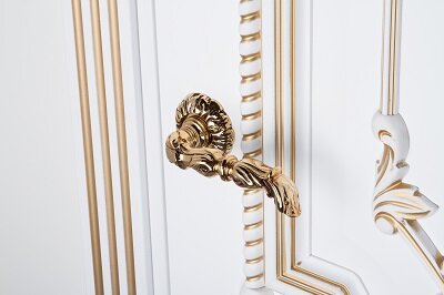 Ручка дверная CLASS 1105 Jumana NEW 60 mm Золото 24К/коричневый