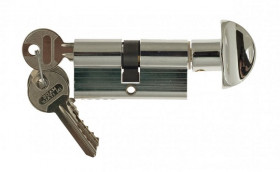 Цилиндровый механизм ключ-вертушка Venezia 30/10/30 полированный хром
