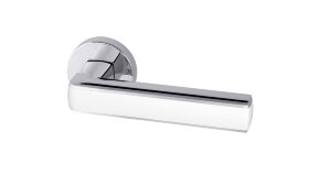 Ручка дверная ARMADILLO CUBE URB3 CP/White-14 Хром/белый