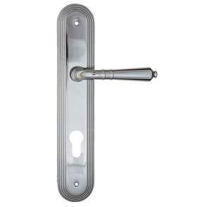 Дверная ручка на планке Fratelli Cattini TOSCANA CYL PL288-CR полированный хром