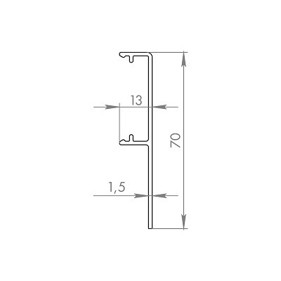 Декоративная планка ARMADILLO SLD.Comfort-PRO/2000 cover AL алюминий