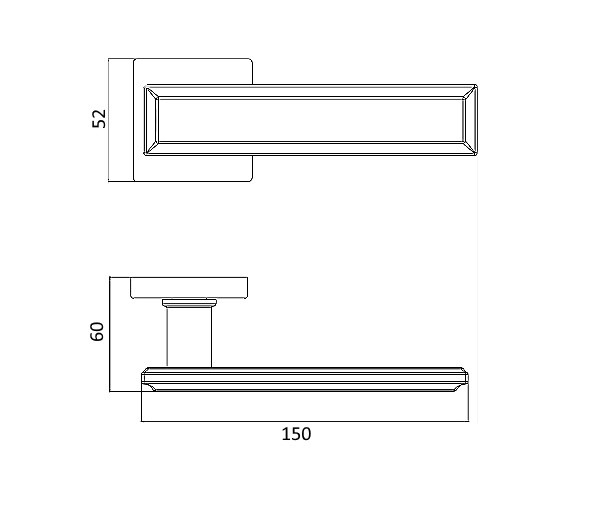 Ручка дверная ARCHIE LISO 56 S.CHROME матовый хром