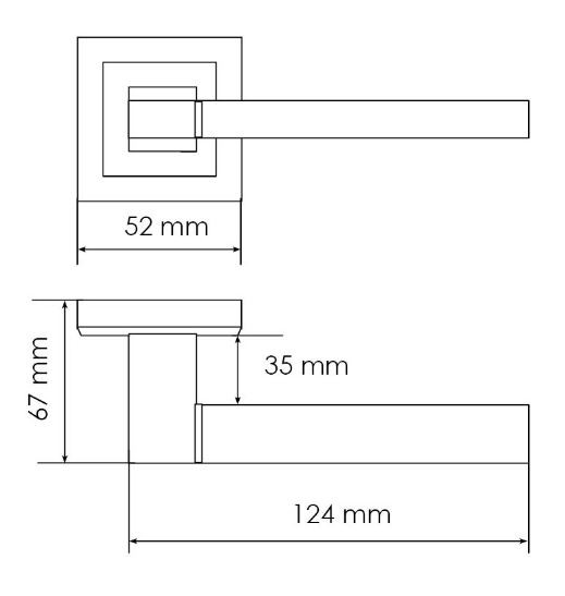 Ручка дверная MORELLI MH-54-S6 GR MIRA графит