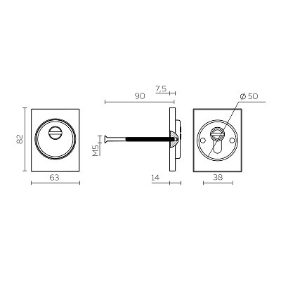 Броненакладка FUARO DEF.TRG/K.4286 SSC-16 сатинированный хром