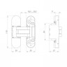Петля скрытой установки PUNTO UNION 2.2 ZN BL черный