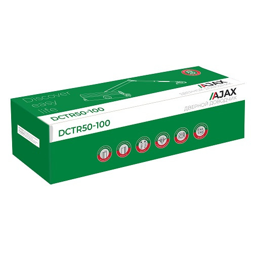 Доводчик дверной AJAX TDR-100 50-100кг BL черный