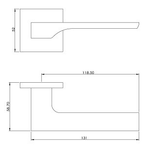 Ручка дверная BUSSARE REMO A-14-40 M.CHROME Матовый хром
