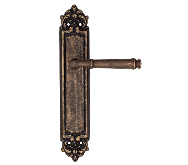 Дверная ручка на планке Fratelli Cattini FARFALLA PL96-BA античная бронза