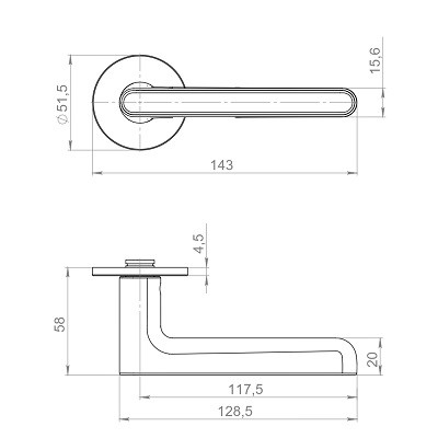 Ручка дверная ARMADILLO R.YM.CINNAMON BL-26 черный