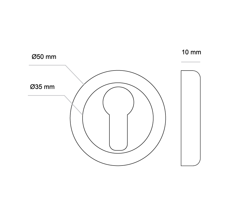 Накладка на цилиндр MORELLI LUXURY CC-KH FEA античное железо