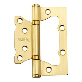 Петля накладная без врезки ADDEN BAU 100X75X2.5 BUT SATIN GOLD матовое золото