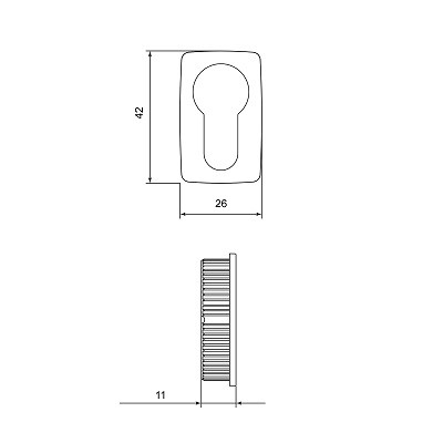 Накладка под цилиндр PUNTO ET.K.EL.Q27 BL-24 черный