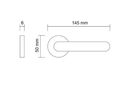 Ручка дверная PORTA DI PARMA Punto Полированный хром 102.01