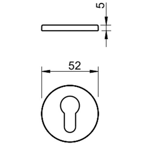 Накладка на цилиндр TUPAi 4046 R 5S-152 белый