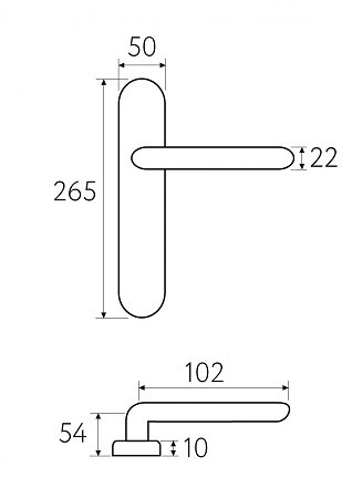 Дверная ручка на планке Fratelli Cattini NAPOLI CYL PL257-CR полированный хром