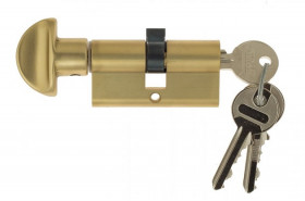 Цилиндровый механизм ключ-вертушка Venezia 25/10/25 французское золото
