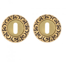 Накладка под ключ буратино Venezia KEY-1 D4 французское золото + коричневый (2шт.)