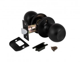 Ручка защелка FUARO DK672/BL BL-PS (672/BL BL-P) без фиксатора черный