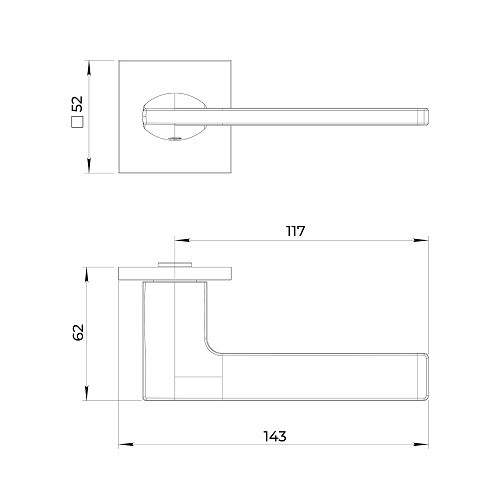 Ручка дверная AJAX K.JS51.PROMO SN-3 матовый никель
