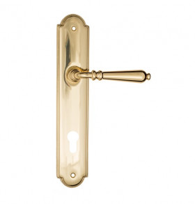 Дверная ручка на планке Fratelli Cattini NAPOLI CYL PL257-OLV полированная латунь
