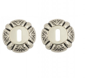 Накладка под ключ буратино Venezia KEY-1 D5 натуральное серебро + черный (2шт.)