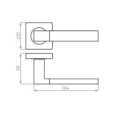 Ручка дверная AJAX K.JK51.BASE/IND SN-3 матовый никель