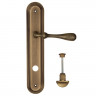 Дверная ручка на планке Fratelli Cattini RETRO WC-2 PL288-BY матовая бронза