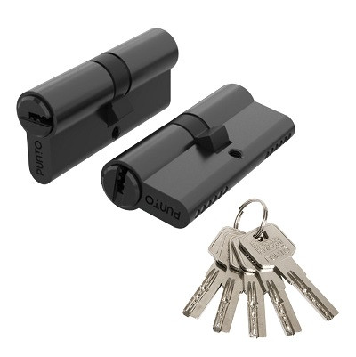 Цилиндровый механизм PUNTO Z3000Key90(30+10+50) BL черный