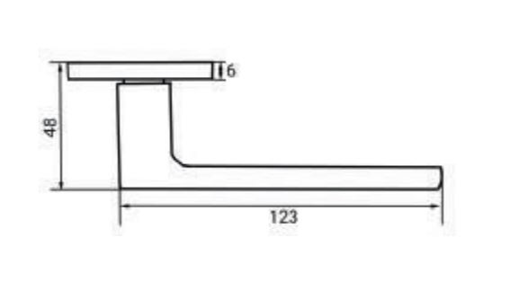 Ручка дверная RENZ INDH 323-03 slim B Корсико черный