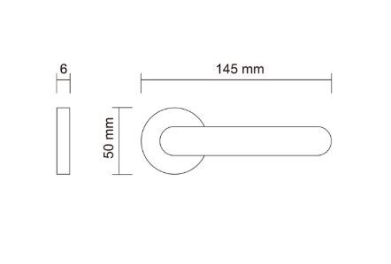 Ручка дверная PORTA DI PARMA Punto Чёрный 102.03