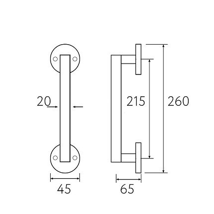 Ручка скоба Fratelli Cattini FRACHINI 260 мм (215 мм) 3V-BA античная бронза