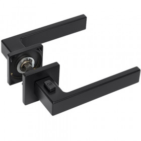 Ручка дверная Tupai 4275 5SQP-153 с блокировкой правая черный