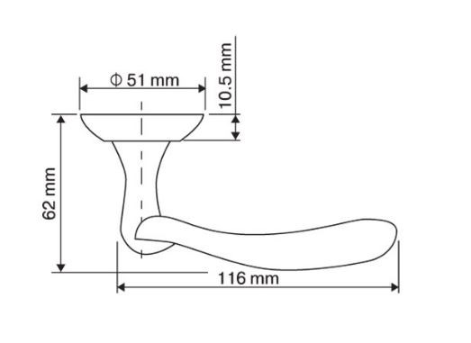 Ручка дверная RENZ INDH 27-08 SN/NP Сан-Марино никель матовый/никель блестящий
