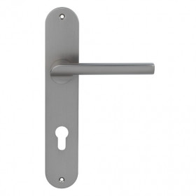 Дверная ручка на планке PORTA DI PARMA Punto 2302.14.CYL Матовый никель