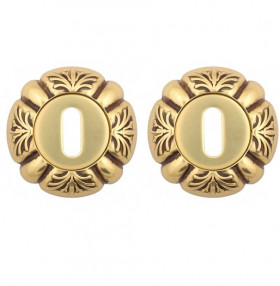 Накладка под ключ буратино Venezia KEY-1 D5 французское золото + коричневый (2шт.)