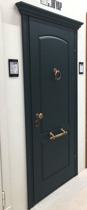 Дверная стучалка Venezia Ottavia 135x80 французское золото + коричневый