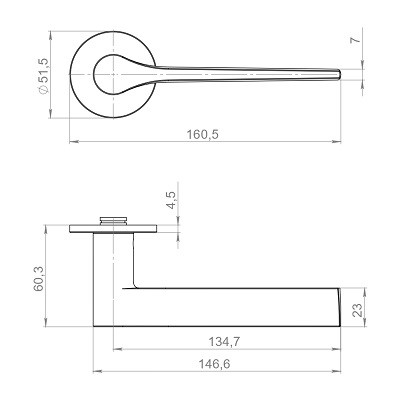 Ручка дверная ARMADILLO R.YM.CREME BL-26 черный