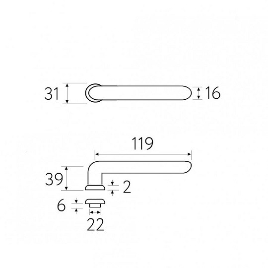 Ручка дверная Fratelli Cattini WOO 2FS-BY матовая бронза