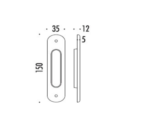 Ручка для раздвижной двери COLOMBO CD211-OL полированная латунь (1шт.)