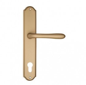 Дверная ручка на планке Fratelli Cattini EMMA CYL PL02-BS матовая латунь