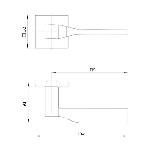 Ручка дверная AJAX K.JS51.SALTO SSG-39 сатинированное золото