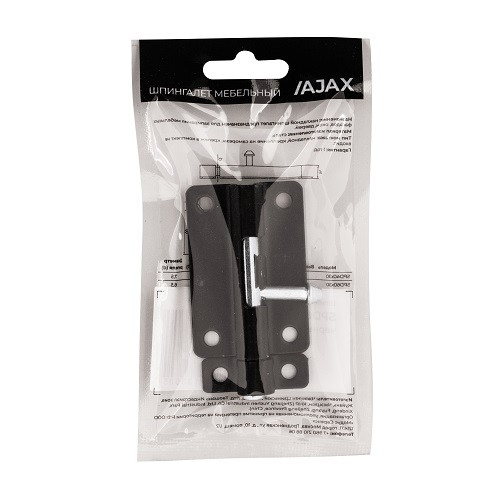 Шпингалет AJAX SPD60х30 BL черный