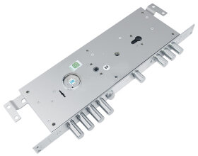 Замок врезной ГАРДИАН ЗВ 25.14 Т двухсистемный с тягами ПРАВЫЙ (без накл), 5+1 кл (длин. кл. 54мм) /123:454/